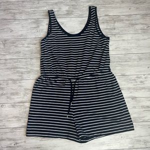 Tommy Hilfiger Navy Striped Romper Size Large